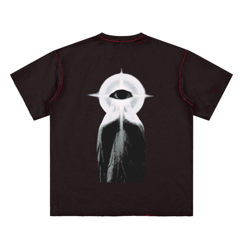 Hand-frayed Reversible T-shirt