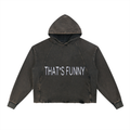 Vintage Washed Frayed-Hem Hoodie