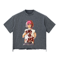 Snow Wash Raw-Hem Boxy T-shirt