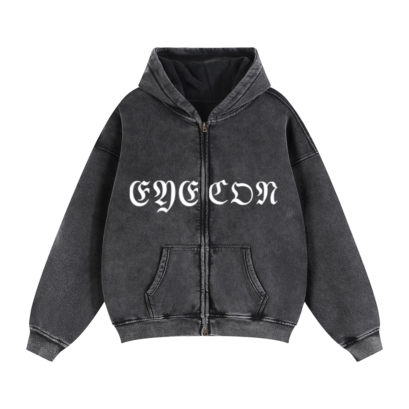 Zip-Through Boxy Fleece Hoodie