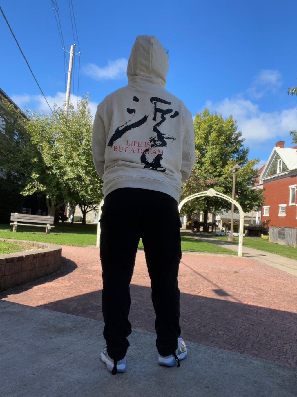 “Life is But a Dream“ Fog Solid Color Hoodie