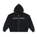 Fleeced Full-Zip Boxy Hoodie