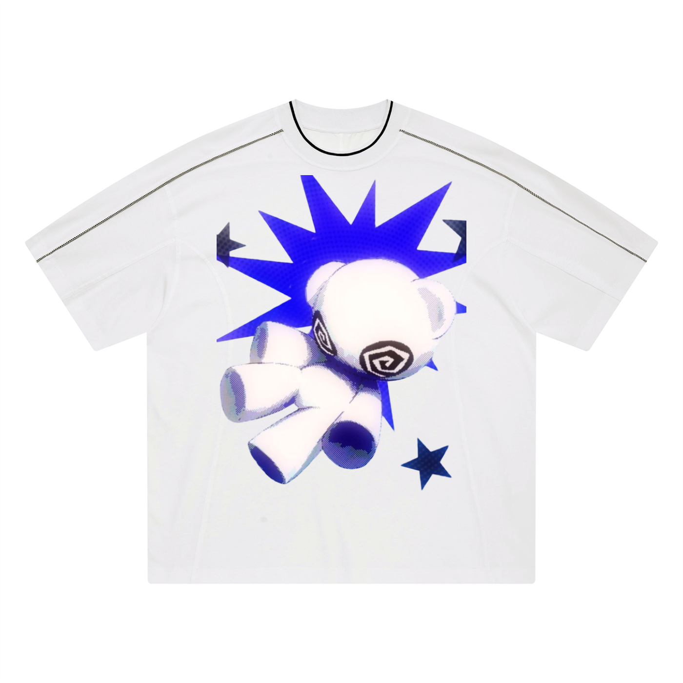 Unisex Oversized Contrast Tape T-Shirt