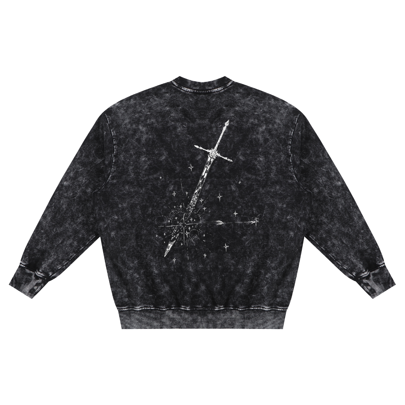 Snow Washed Hand-Frayed Sweatshirt