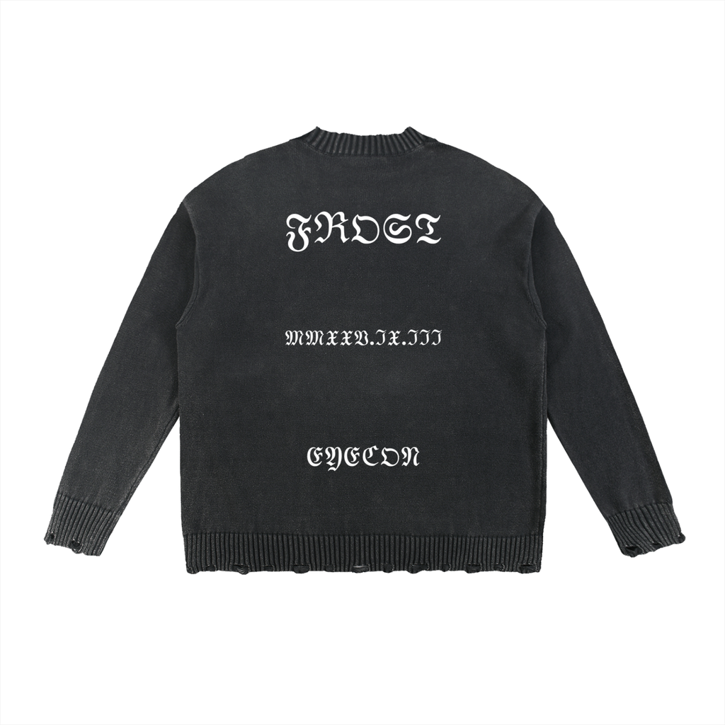 Vintage Washed Hand-Frayed Sweater