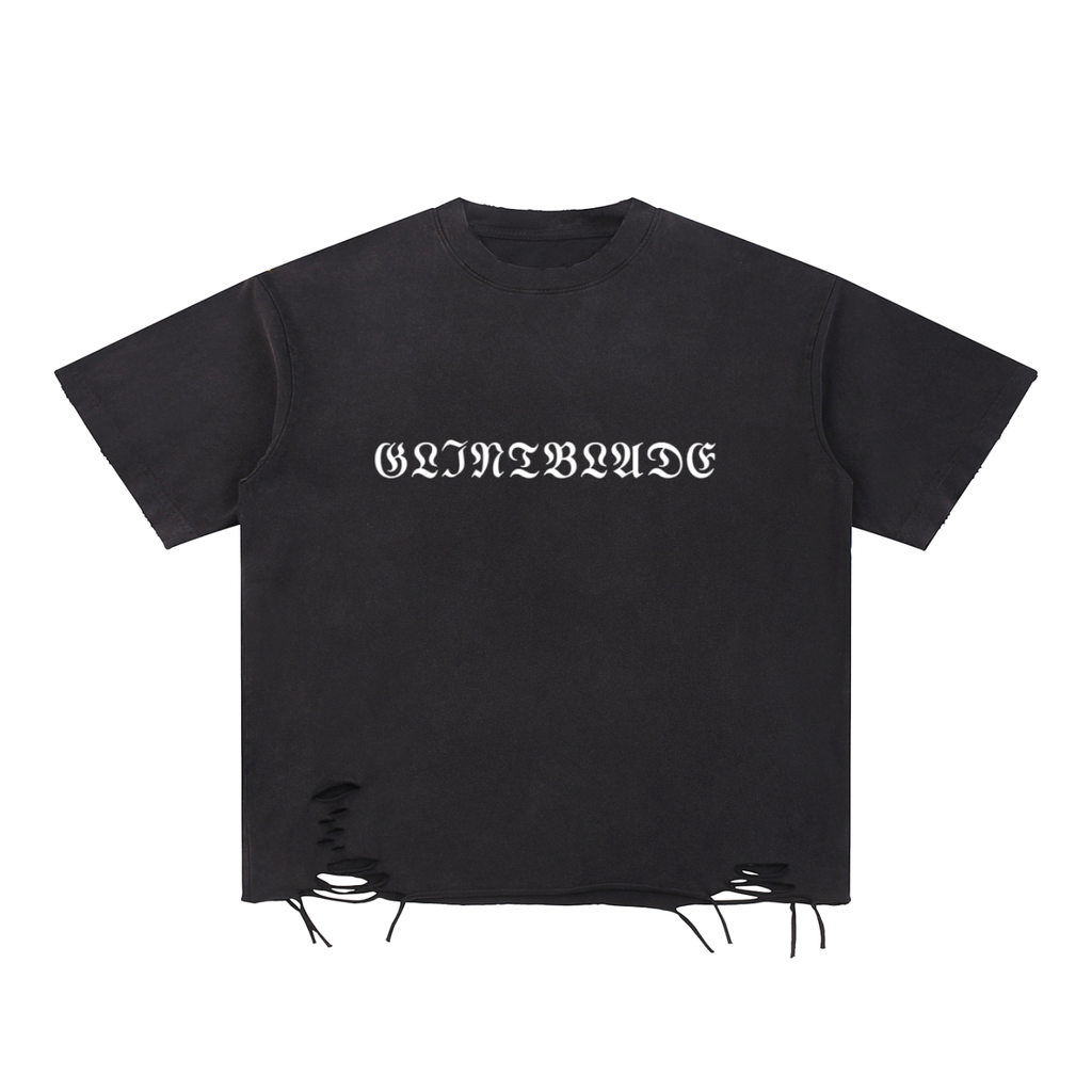 Snow Washed Raw-Hem T-Shirt