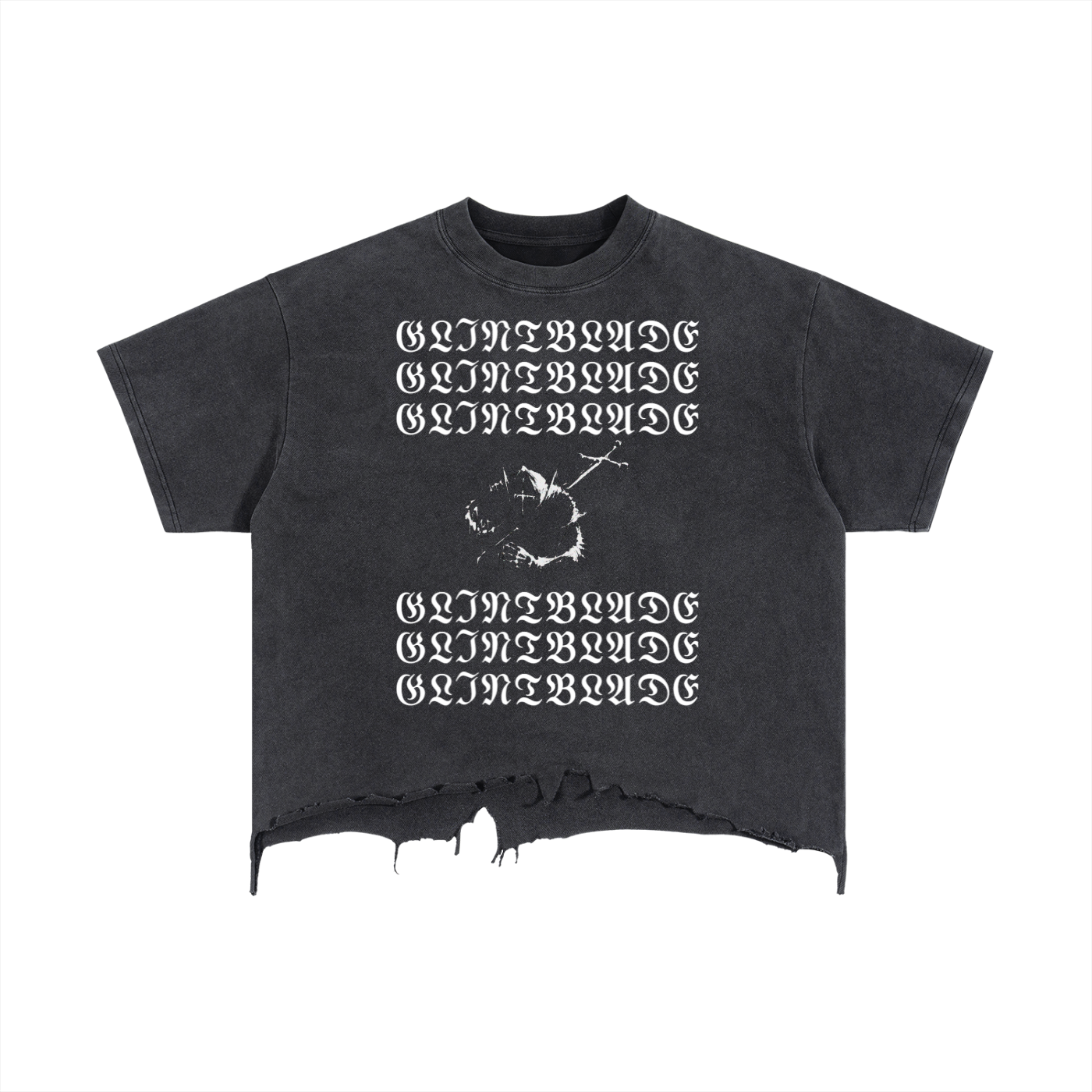 Vintage Wash Boxy Distressed Hem T-Shirt