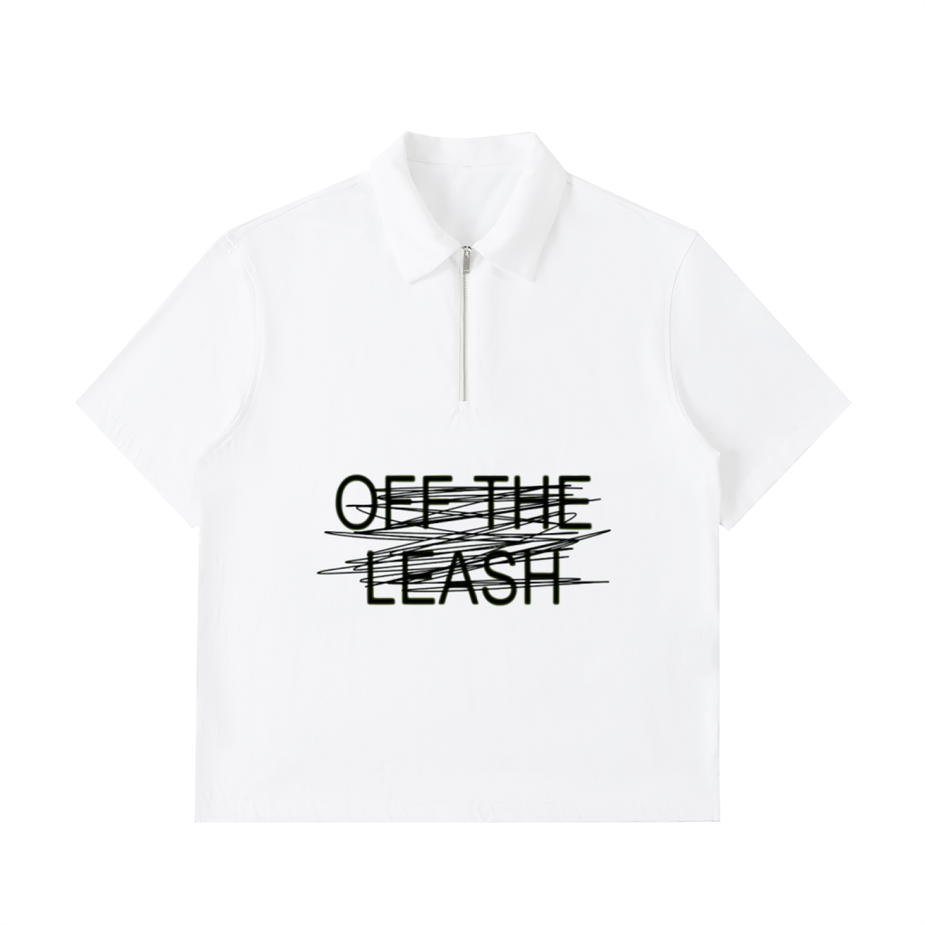 Half-Zip Cotton Polo Shirt