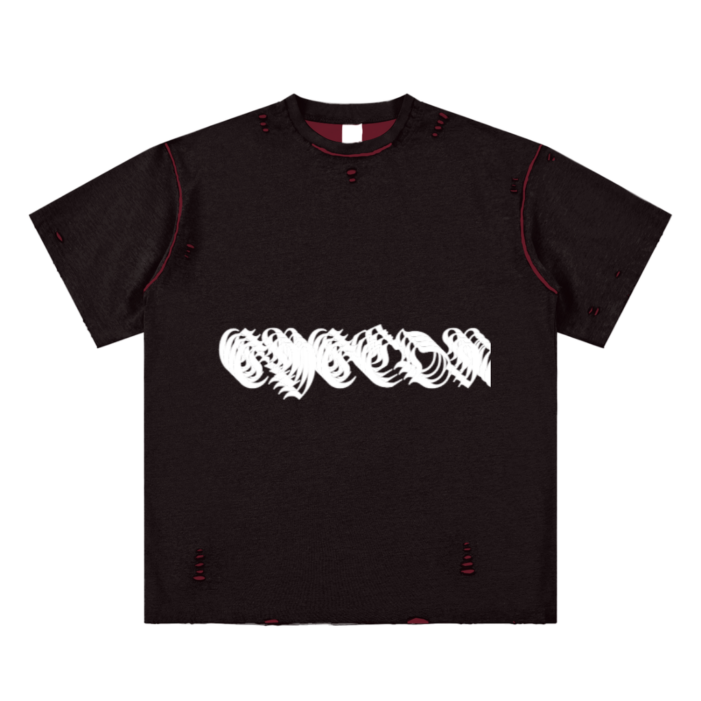 Hand-frayed Reversible T-shirt