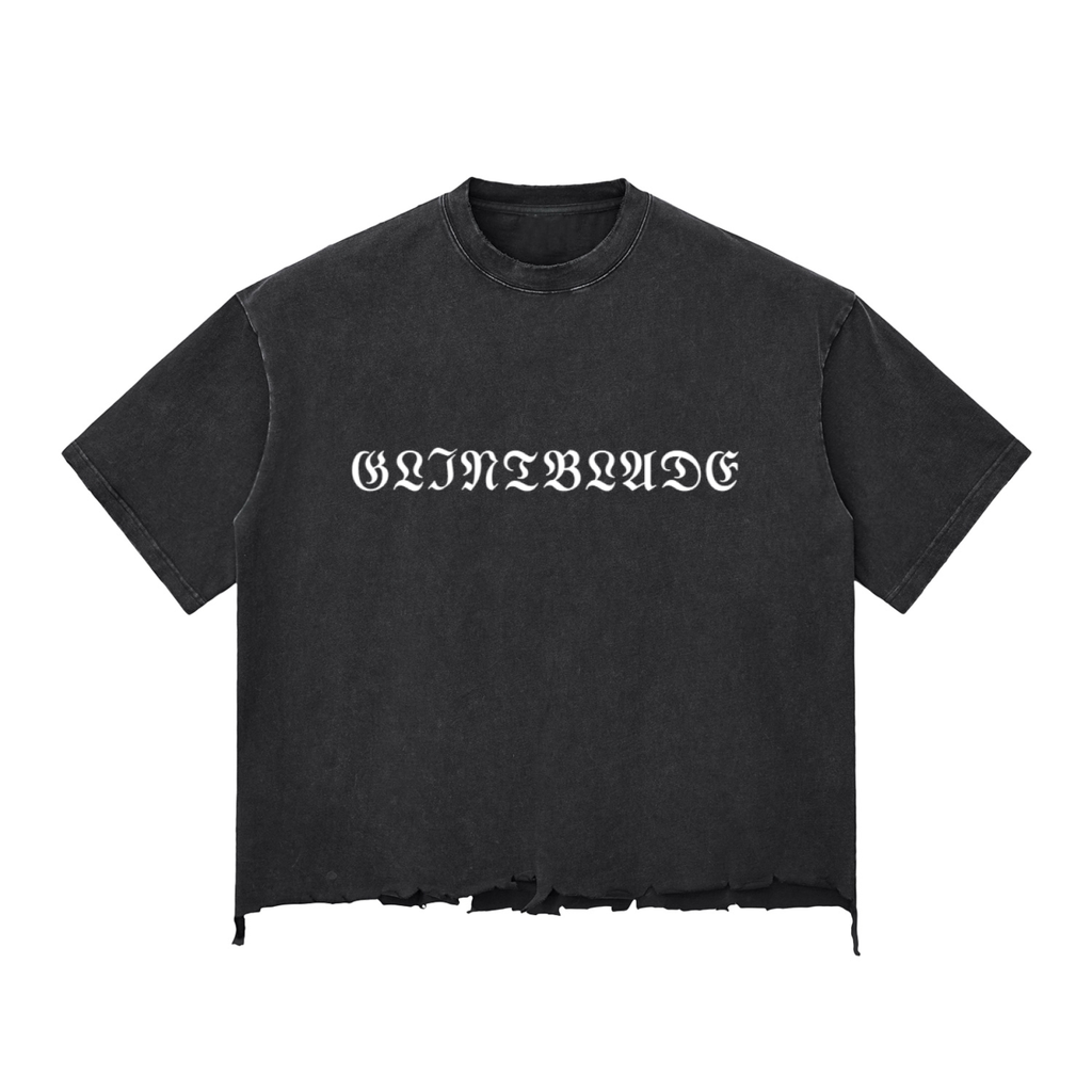 Snow Wash Raw-Hem Boxy T-shirt