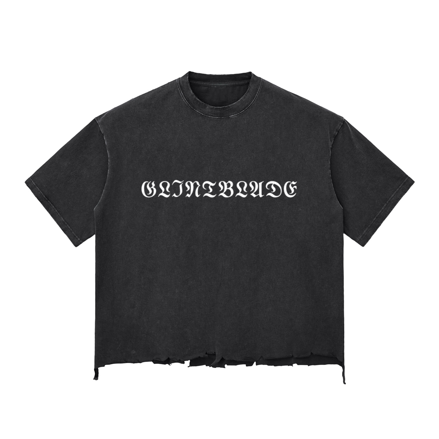 Snow Wash Raw-Hem Boxy T-shirt