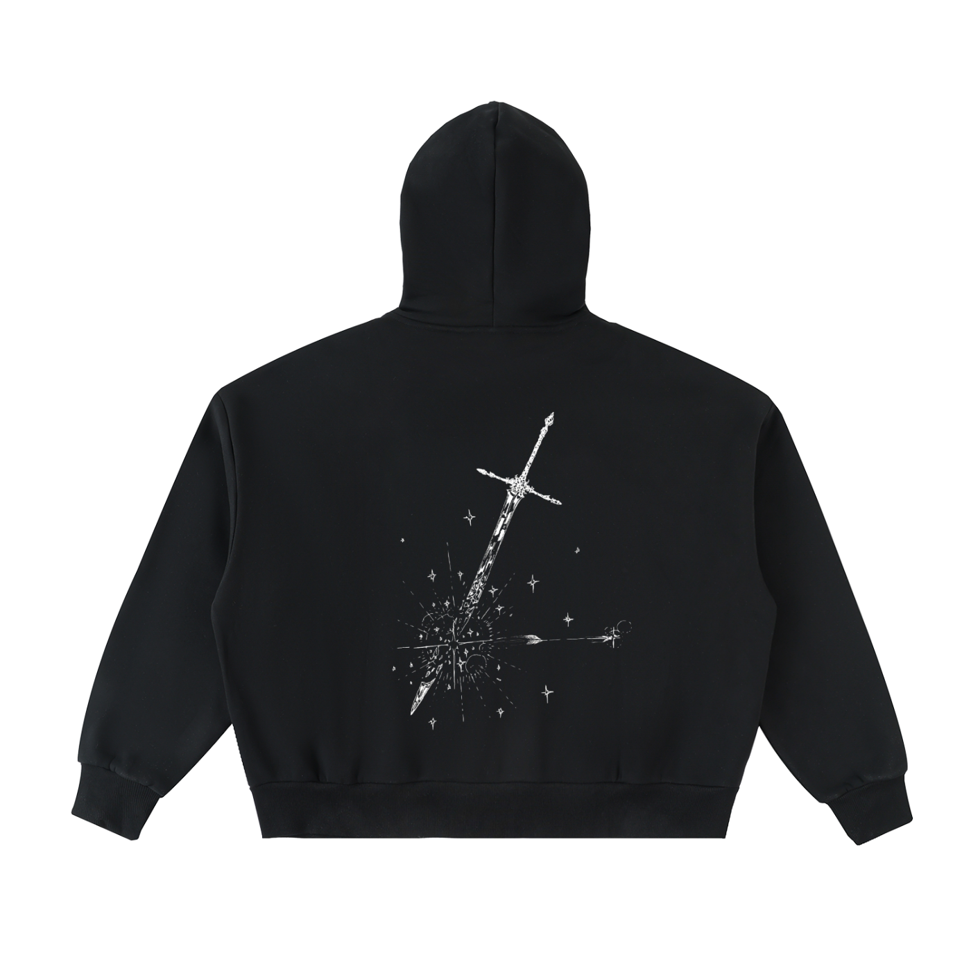 Fleeced Full-Zip Boxy Hoodie